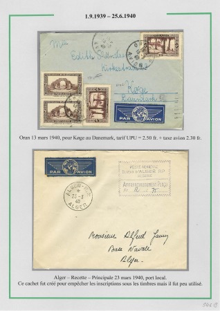 La seconde guerre mondiale en Algérie 1939 - 1942; 