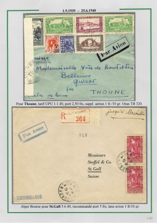 La seconde guerre mondiale en Algérie 1939 - 1942; 