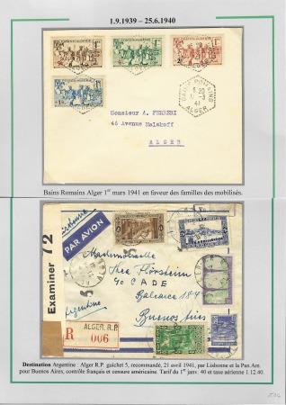 La seconde guerre mondiale en Algérie 1939 - 1942; 