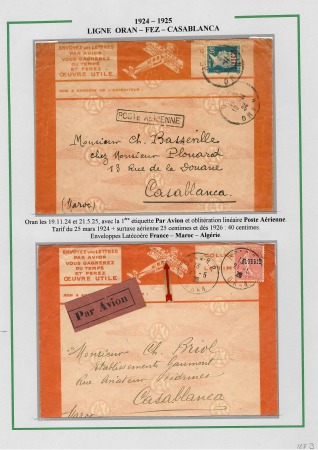 6 lettres de la ligne Oran - Fez - Casablanca dont