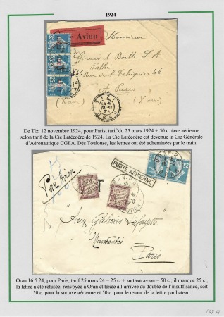 6 lettres de la ligne Oran - Fez - Casablanca dont