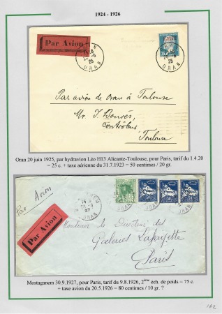 Album brun-rouge contenant 10 plis 1919 - 1934 don