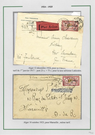 Album brun-rouge contenant 10 plis 1919 - 1934 don