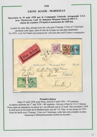 Album brun-rouge contenant 10 plis 1919 - 1934 don