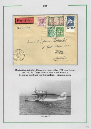 Album brun-rouge contenant 10 plis 1919 - 1934 don