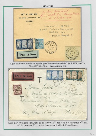 Album brun-rouge contenant 10 plis 1919 - 1934 don