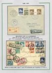 Album brun-rouge contenant 10 plis 1919 - 1934 don