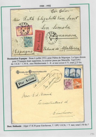 Album brun-rouge contenant 10 plis 1919 - 1934 don