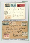 Album brun-rouge contenant 10 plis 1919 - 1934 don