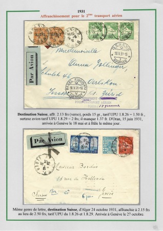 Album brun-rouge contenant 10 plis 1919 - 1934 don