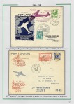 Album brun de 61 plis par avion et premiers vols d