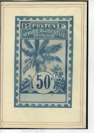 Grande photo de maquette bleue sans légende 50c Pa