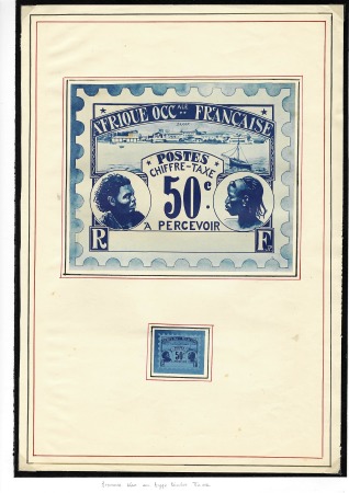 Petite + grande photo de maquette bleue 50c chiffr