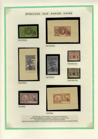 Bel ensemble de 8 petites épreuves réalisées avec