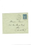 Env. entier postal 15c Sage OBL CAD "annexe exposition