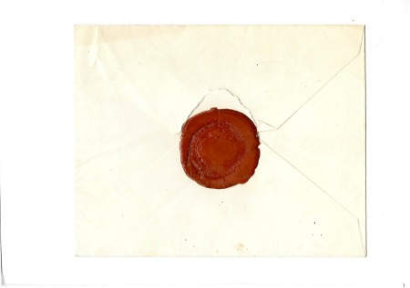Lettre avec cachet ovale brun-rouge "Marine et Col