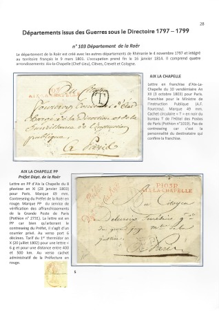N°103 - département de la Roër - 2 lettres : MP ro