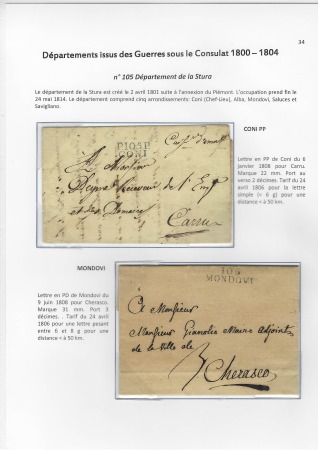 N°105 - département de la Stura - 2 lettres : MP n