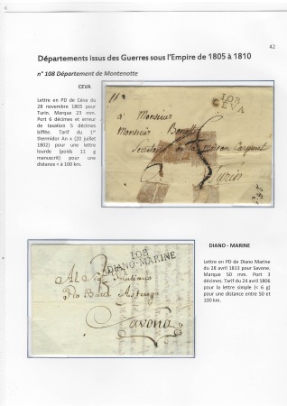 N°108 département de Montenotte - 2 lettres : MP "