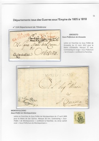 N°114 département de l'Ombrone - 2 lettres : l'une