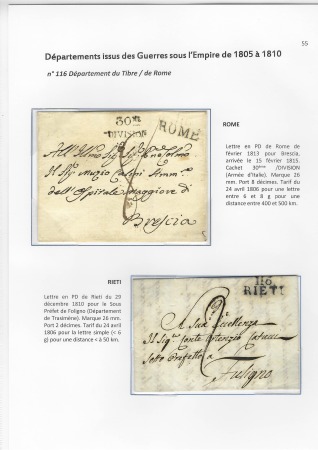 N°116 département du Tibre et de Rome. 2 lettres :
