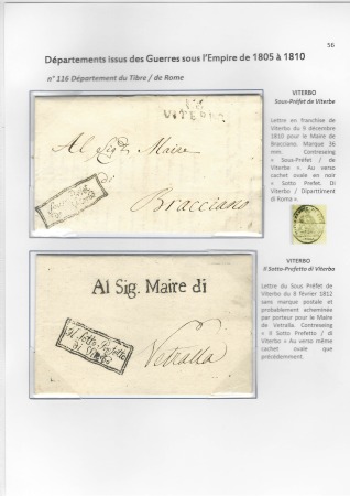 N°116  département du Tibre et de Rome - 2 lettres