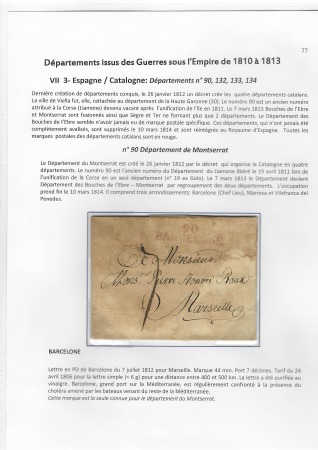 N°90 - département de Montserrat : lettre purifiée