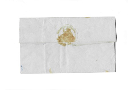 Lettre locale de Saint-Denis (1855) avec cursive r