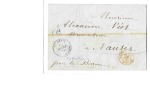 Lettre pour Nantes "par le Bisson" avec CAD noir "
