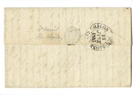 Lettre pour Chalon sur Saône avec CAD noir "St Den
