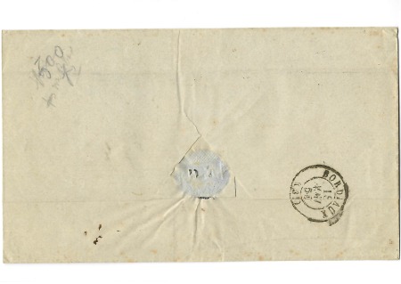 Lettre pour Bordeaux "par l'Archibal" avec CAD noi