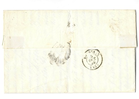 Lettre pour Marseille "Par le Césée" avec CAD roug