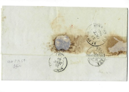 Lettre pour Marseille avec CAD bleu "St Paul ile B