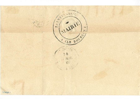 Lettre locale pour saint Denis avec CAD noir "Ste 