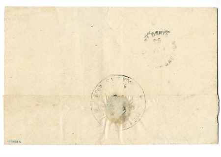 Lettre locale pour Saint Denis avec CAD noir "Ste 