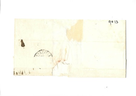 N° 3 obl. grille sur lettre de Montebourg (Manche)