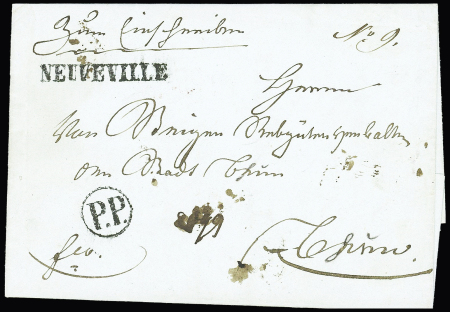 29. Dezember 1848 - Neuveville nach Thun - Umschlag