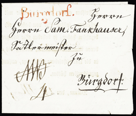 28. März 1817 - Burgdorf Ortsbrief mit Langstempel