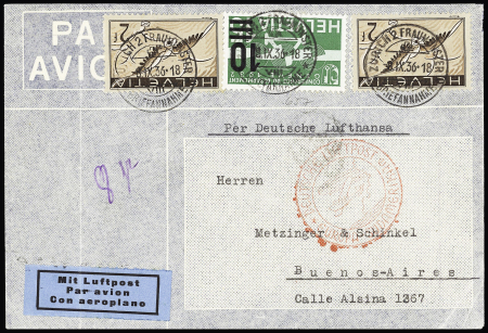 1936 (8. Sep.) 13. Südamerikafahrt, Bedarfsbrief mit