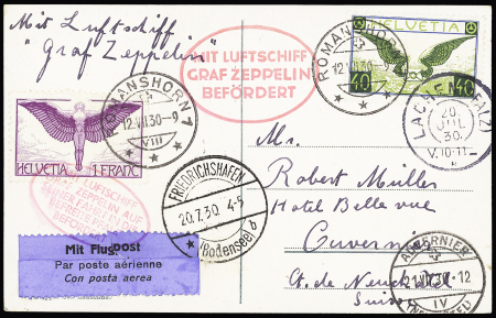 1930 (12. Juli) Pfalzfahrt, Fotokarte nach Auvernier