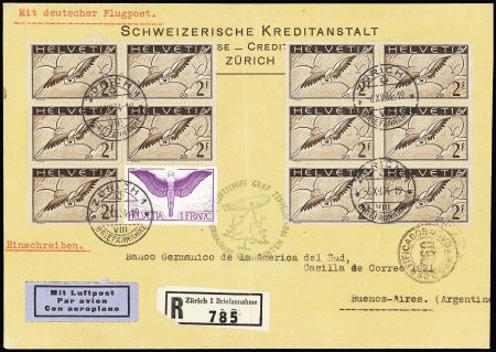 1934 (8. - 19. Dez.) 12. Sudamerikafahrt, R-Bedarfsbrief