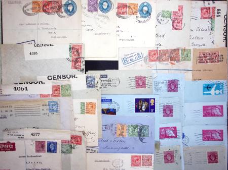 1915-50 CENSORED MAIL, Lot of 300 covers and cards
