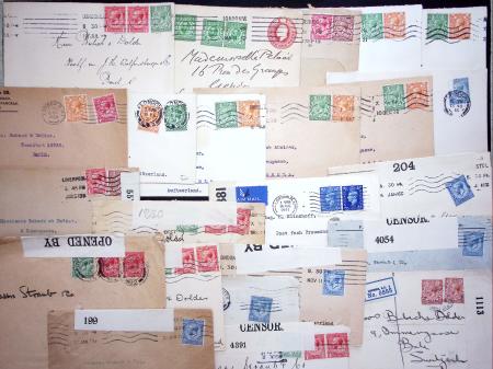 1915-50 CENSORED MAIL, Lot of 300 covers and cards