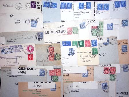 1915-50 CENSORED MAIL, Lot of 300 covers and cards