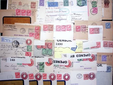 1915-50 CENSORED MAIL, Lot of 300 covers and cards
