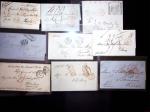 1836-1906 Lot of 12 pre-stamp covers to a range of