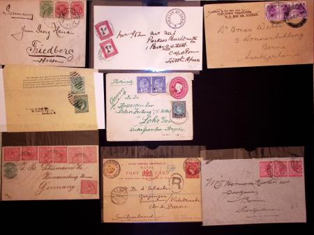 1886-1905, STATES: Selection of 39 covers and cards