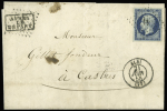 N° 14Ad 20c bleu foncé sur vert, bien margé, obl.
