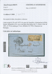 15c bistre. Paire tête-bêche verticale obl. GC 978