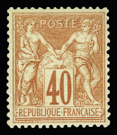 40c orange. Très bien centré. TB